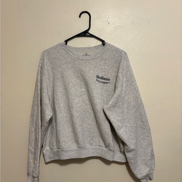 Hollister Sweaters - Hollister Gray Crew Neck Sweater with Ribbed Trim
